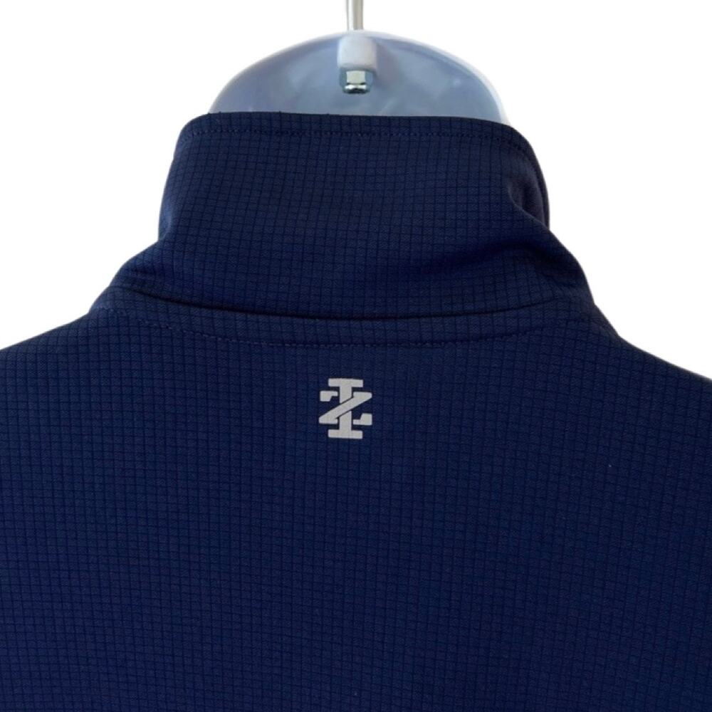 Izod Golf Navy Blue Quarter Zip Lightweight Long Sleeve Pullover Size L Men's - Picture 8 of 10